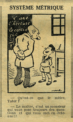Le Petit Illustré 1934 - n°1534 - page 14 - Système métrique - 4 mars 1934