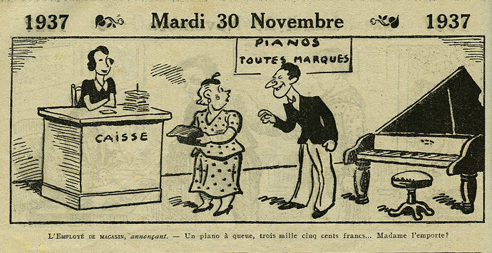 Almanach Vermot 1937 - 34 - Mardi 30 novembre 1937