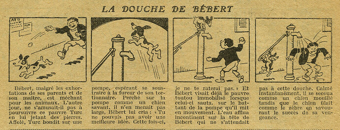 Cri-Cri 1928 - n°534 - page 14 - La douche de Bébert - 20 décembre 1928