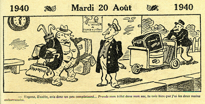 Almanach Vermot 1940 - 19 - Mardi 20 août 1940