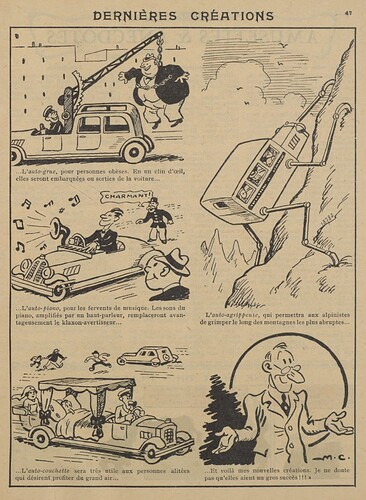 Guignol 1936 - n°38 - page 47 - Dernières créations - 20 septembre 1936