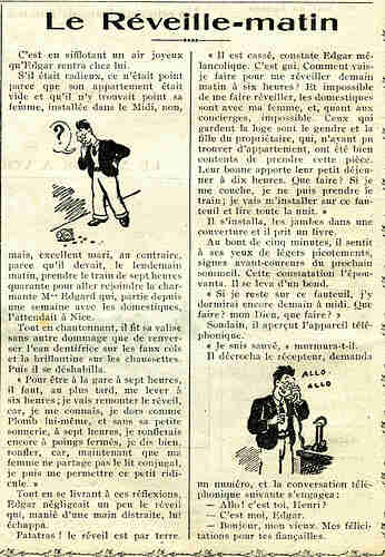 Almanach Vermot 1933 - 3 - Le réveil-matin - Lundi 16 janvier 1933