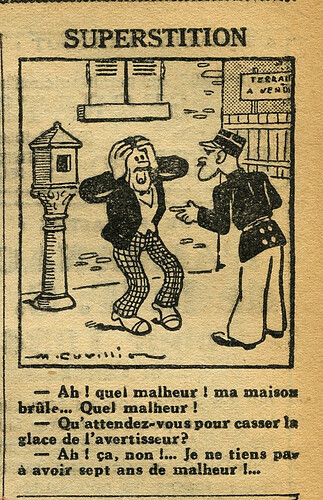 L'Epatant 1933 - n°1320 - page 13 - Superstition - 16 novembre 1933