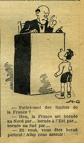 Le Petit Illustré 1934 - n°1528 - page 14 - Parlez-mois des limtes de la France - 21 janvier
