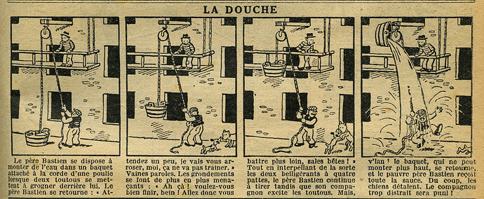 Le Petit Illustré 1932 - n°1459 - page 7 - La douche - 25 septembre 1932