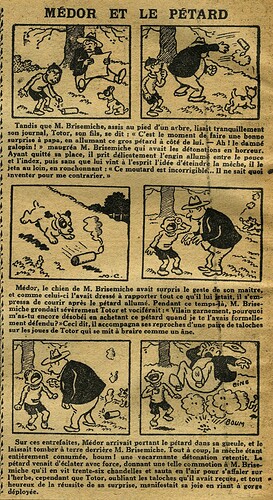 L'Epatant 1927 - n°990 - page 12 - Médor et le pétard - 21 juillet 1927