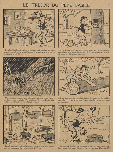 Guignol 1936 - n°42 - page 13 - Le trésor du père Basile - 18 octobre 1936
