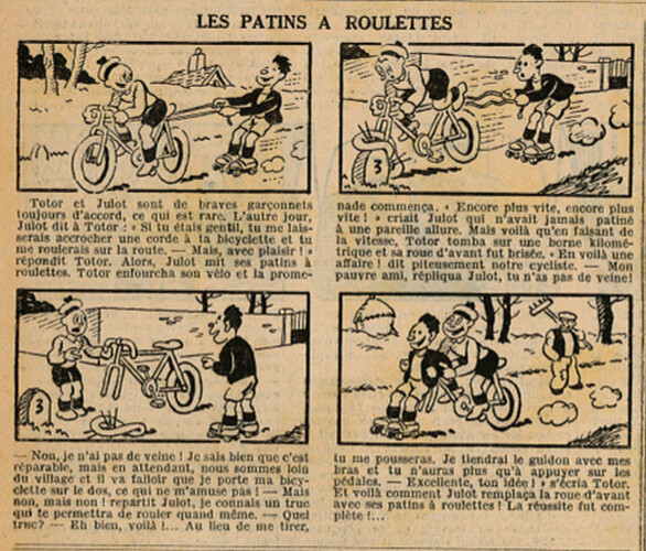 Le Petit Illustré 1935 - n°1601 - Les patins à roulettes - 16 juin 1935 - page 14