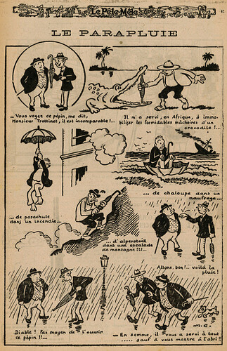 Le Pêle-Mêle 1927 - n°161 - page 15 - Le parapluie - 20 mars 1927