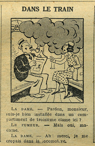 Le Petit Illustré 1934 - n°1536 - page 14 - Dans le train - 18 mars 1934