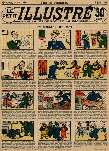 Le Petit Illustré 1935 - n°1599 - page 1 - Un million de dot - 2 juin 1935