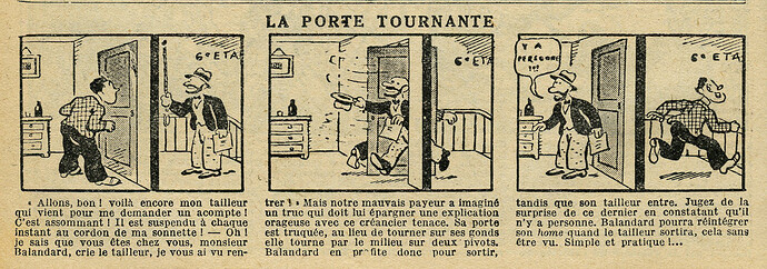 Le Petit Illustré 1933 - n°1487 - page 14 - La porte tournante - 9 avril 1933