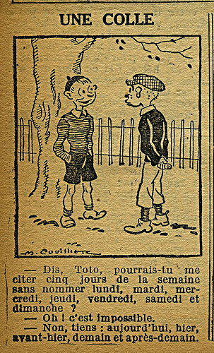 Le Petit Illustré 1930 - n°1358 - page 12 - Une colle - 19 octobre 1930