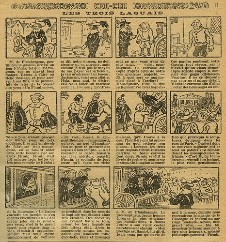 Cri-Cri 1927 - n°483 - page 11 - Les trois laquais - 29 décembre 1927