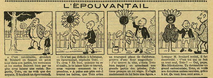 Le Petit Illustré 1928 - n°1234 - page 4 - L'épouvantail - 3 juin 1928