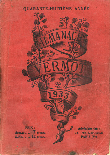 Almanach Vermot 1933 - couverture