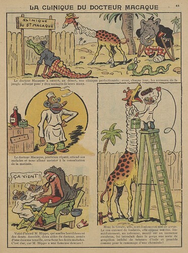 Guignol 1936 - n°25 - page 41 - La clinique du docteur Macaque - 21 juin 1936