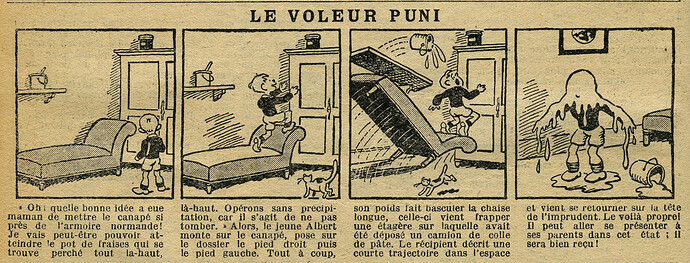 Le Petit Illustré 1932 - n°1457 - page 12 - Le voleur puni - 11 septembre 1932