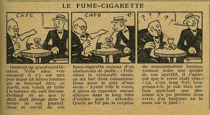 Cri-Cri 1927 - n°469 - page 13 - Le fume-cigarette - 22 septembre 1927