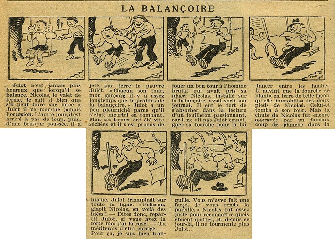 Cri-Cri 1928 - n°520 - page 4 - La balançoire - 13 septembre 1928