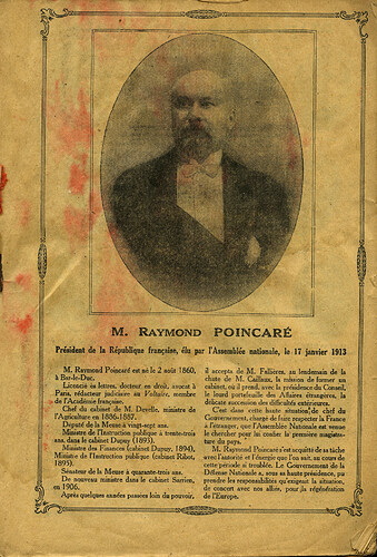 Almanach Vermot 1920 - Raymond Poincaré président de la République