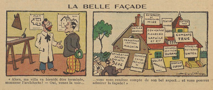 Guignol 1934 - n°28 - page 14 - La belle façade - 15 juillet 1934