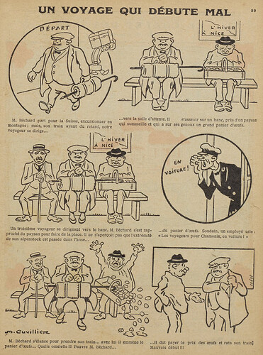 Guignol 1927 - n°77 - page 39 - Un voyage qui débute mal - Février 1927