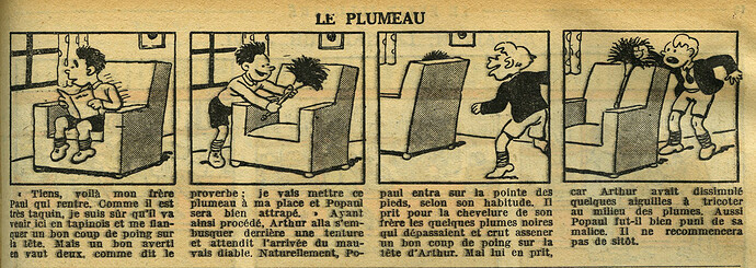 Le Petit Illustré 1934 - n°1548 - page 15 - Le plumeau - 10 juin 1934