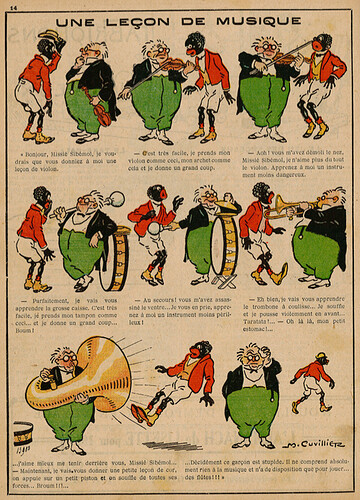 Guignol 1925 - n°59 - Une leçon de musique - Août 1925 - page 14