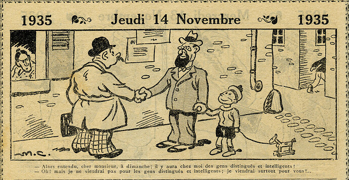 Almanach Vermot 1935 - 30 - Jeudi 14 novembre 1935