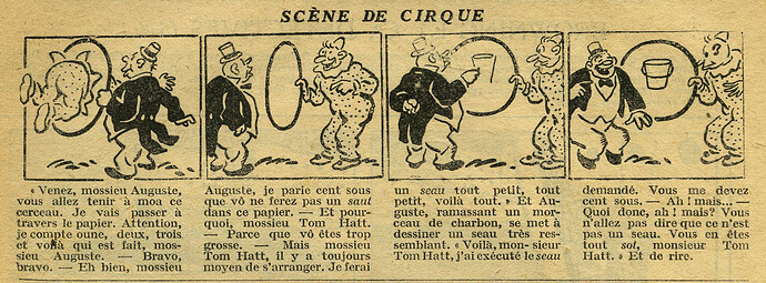 Cri-Cri 1928 - n°532 - page 11 - Scène de cirque - 6 décembre 1928