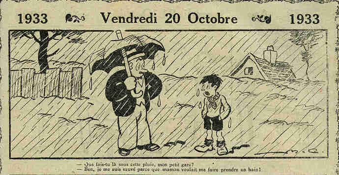 Almanach Vermot 1933 - 41 - Vendredi 20 octobre 1933