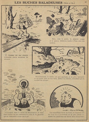 Guignol 1930 - n°147 - page 47 - Les buches baladeuses (suite et fin) - 15 juin 1930