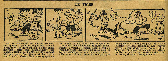 Le Petit Illustré 1932 - n°1436 - page 14 - Le tigre - 17 avril 1932