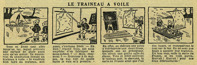 Le Petit Illustré 1930 - n°1319 - page 4 - Le traîneau à voile - 19 janvier 1930