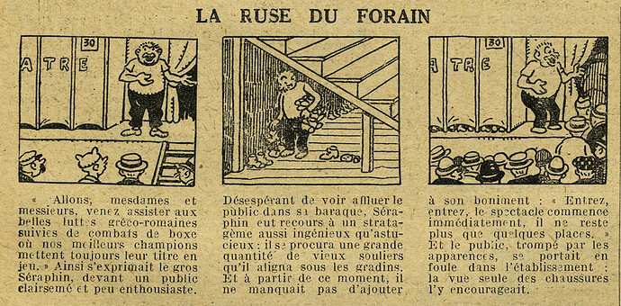 Le Petit Illustré 1928 - n°1251 - page 4 - La ruse du forain - 30 septembre 1928