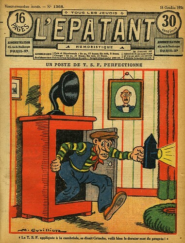L'Epatant 1934 - n°1368 - page 1 - Un poste T.S.F. perfectionné - 18 octobre 1934