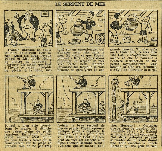 Le Petit Illustré 1931 - n°1392 - page 12 - Le serpent de mer - 14 juin 1931