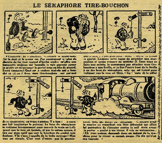 L'Epatant 1931 - n°1170 - page 14 - Le sémaphore tire-bouchon - 1er janvier 1931
