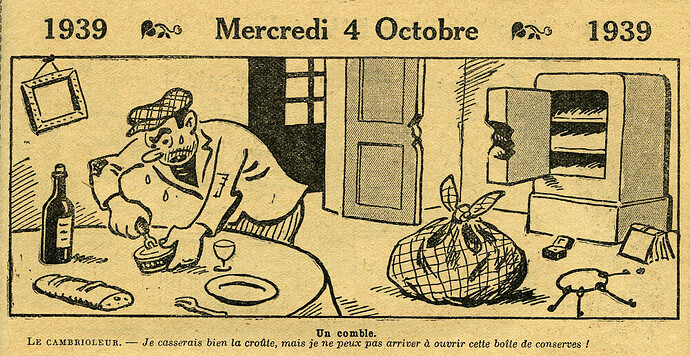 Almanach Vermot 1939 - 23 - Mercredi 4 octobre 1939