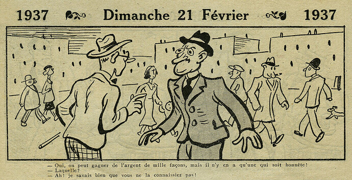 Almanach Vermot 1937 - 6 - Dimanche 21 février 1937