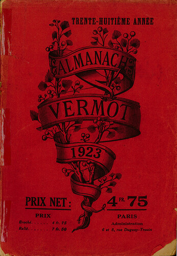 Almanach Vermot 1923 - couverture