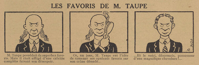Guignol 1934 - n°1 - page 16 - Les favoris de M. TAUPE - 7 janvier 1934