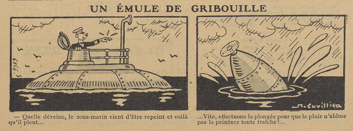 Guignol 1934 - n°21 - page 47 - Un émule de Gribouille - 27 mai 1934