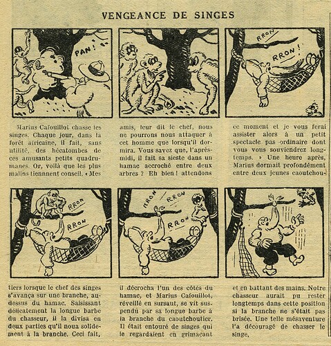 Le Petit Illustré 1930 - n°1332 - page 7 - Vengeance de singes - 20 avril 1930