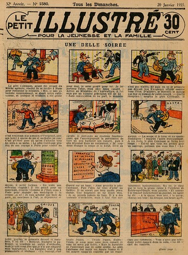 Le Petit Illustré 1935 - n°1580 - page 1 - Une belle soirée - 20 janvier 1935