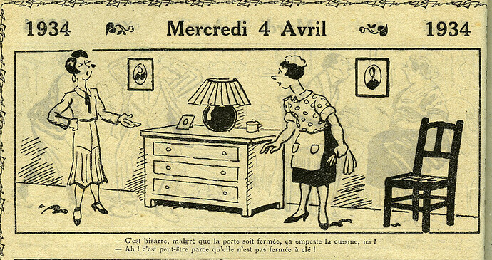 Almanach Vermot 1934 - 11 - Mercredi 4 avril 1934