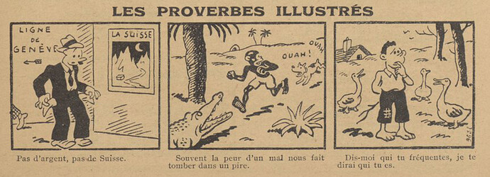 Guignol 1934 - n°5 - page 47 - Les proverbes illustrés - 4 février 1934