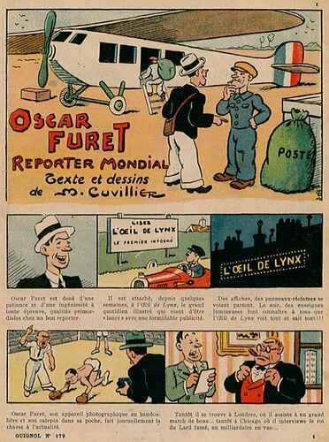 Guignol 1931 - n°179 - Oscar Furet, reporter mondial - 16 octobre 1931 - page 1