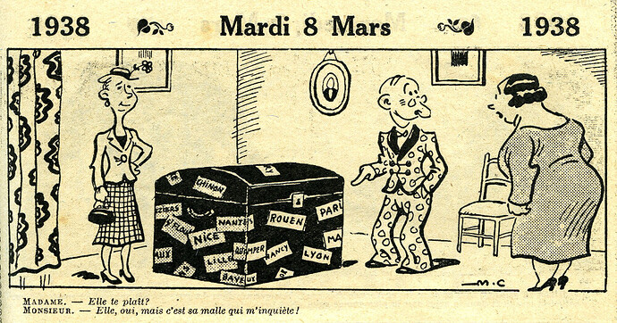 Almanach Vermot 1938 - 3 - Mardi 8 mars 1938